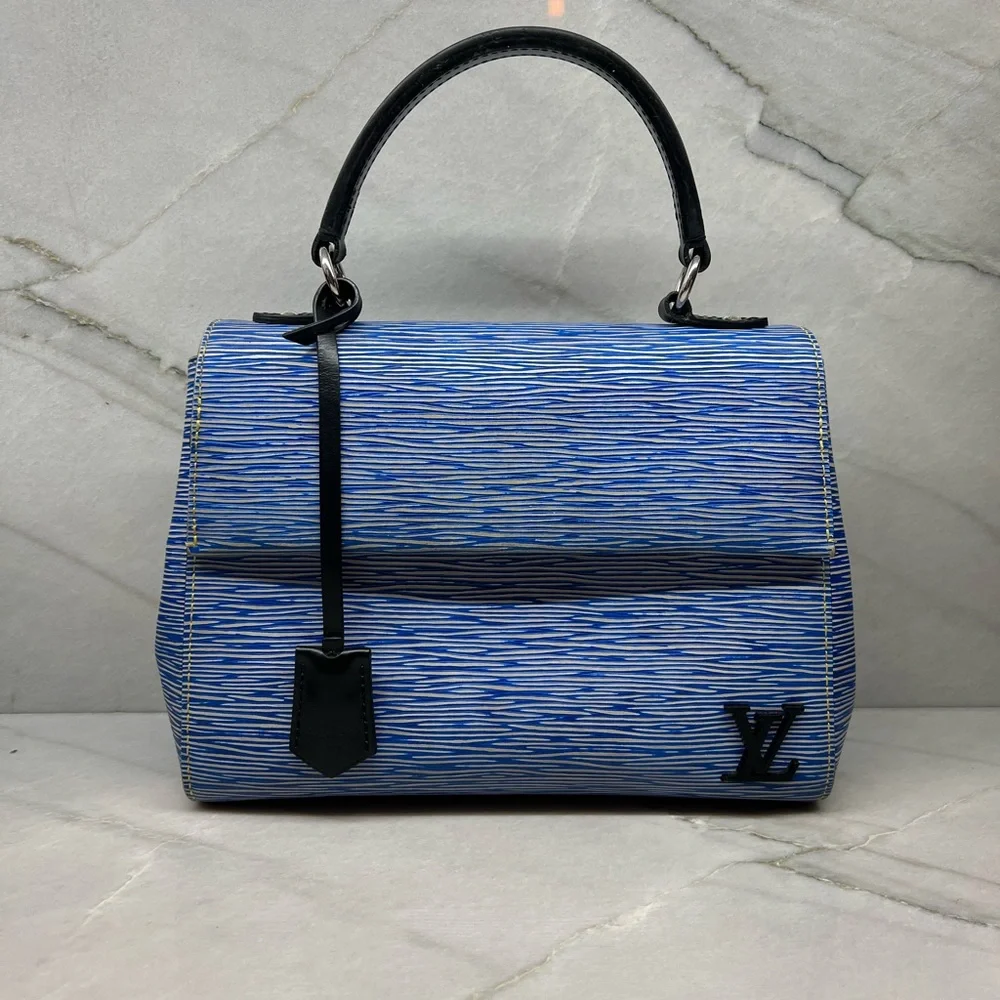 SOLD!!! Authentic Louis Vuitton Cluny BB in Denim Epi Leather - Picture 1 of 16